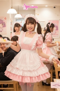 Đồ Nàng Hầu Maid Hồng Trắng