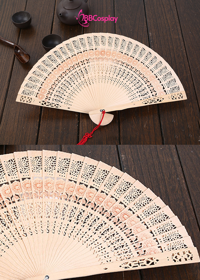 Quạt Gỗ Hoa Hướng Dương 20Cm