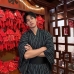 Nagagi Đen Sọc Trắng - Yukata Nam Đen Sọc Trắng