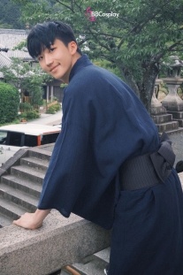 Nagagi Xanh Dương Đậm - Yukata Xanh Dương Đậm Trơn