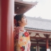 Áo Yukata Vàng Kem Hoa Cúc Đỏ