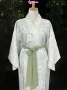 Áo Yukata Xanh Nhạt Pastel Hoa Nhuỵ Tím