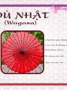 Dù Nghệ Thuật Wagasa Nhật Bản 1 Xoáy Dây Hoa - Đỏ