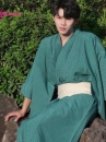 Nagagi Xanh Lá Sọc Trắng - Yukata Lục Diệp