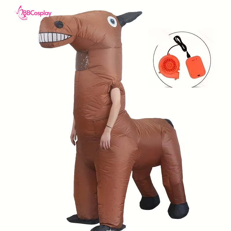 Mascot Nhân Mã - Ngựa Nâu Bơm Hơi