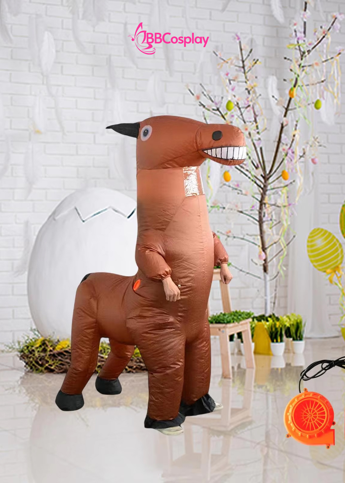 Mascot Nhân Mã - Ngựa Nâu Bơm Hơi