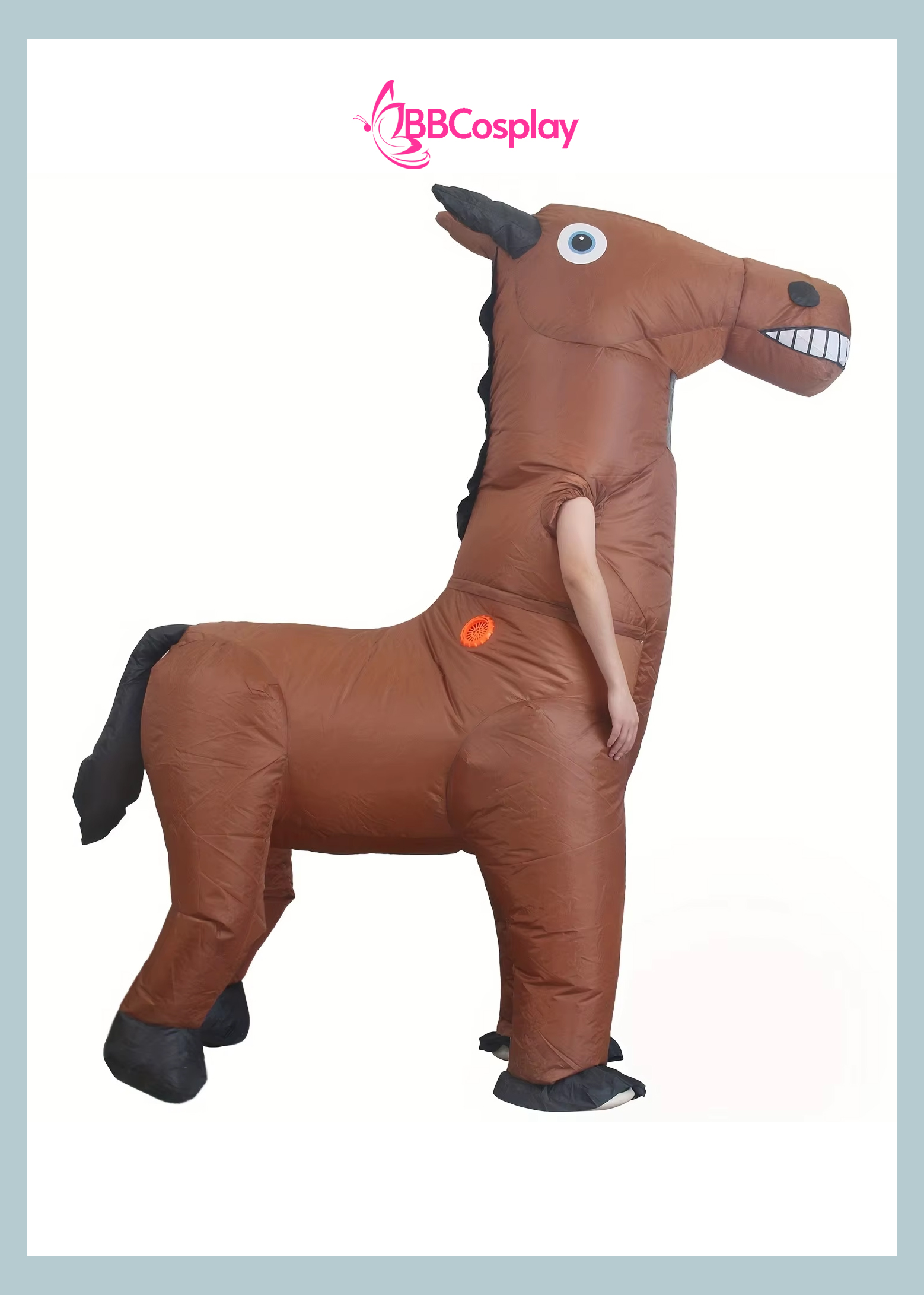 Mascot Nhân Mã - Ngựa Nâu Bơm Hơi