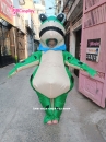 Mascot Ếch Xanh Bơm Hơi Liền Thân