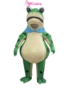 Mascot Ếch Xanh Bơm Hơi Liền Thân