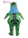 Mascot Ếch Xanh Bơm Hơi Liền Thân