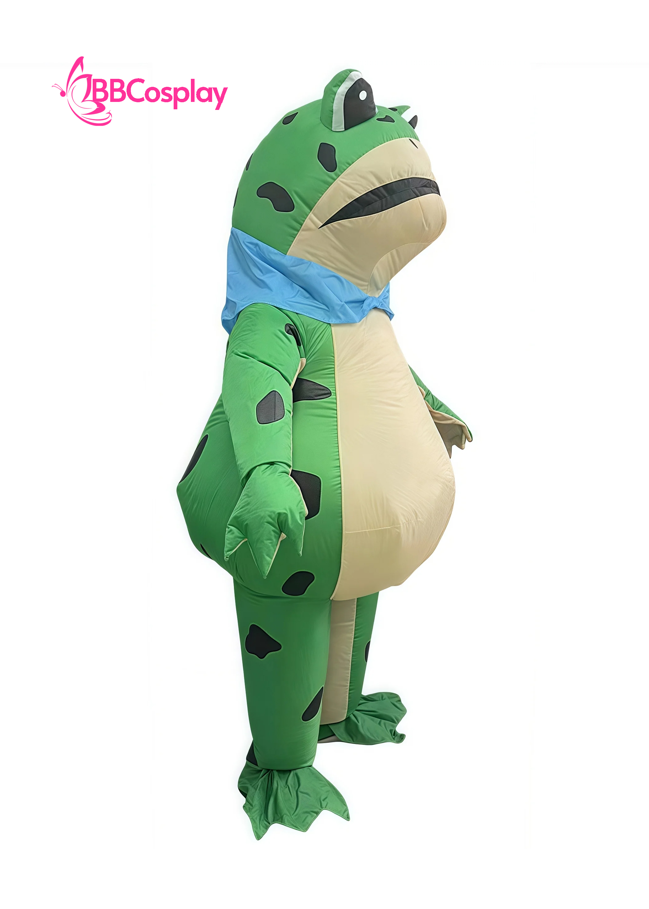 Mascot Ếch Xanh Bơm Hơi Liền Thân