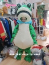 Mascot Ếch Xanh Bơm Hơi Liền Thân