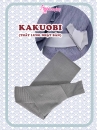 Đai Lưng Kimono Nam Màu Xám Tro Trơn - Kakuobi