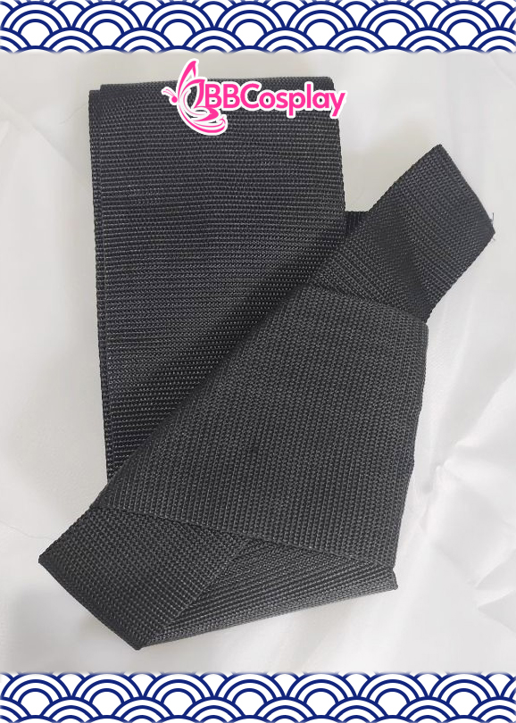 Đai Lưng Kimono Nam Màu Đen Trơn - Kakuobi