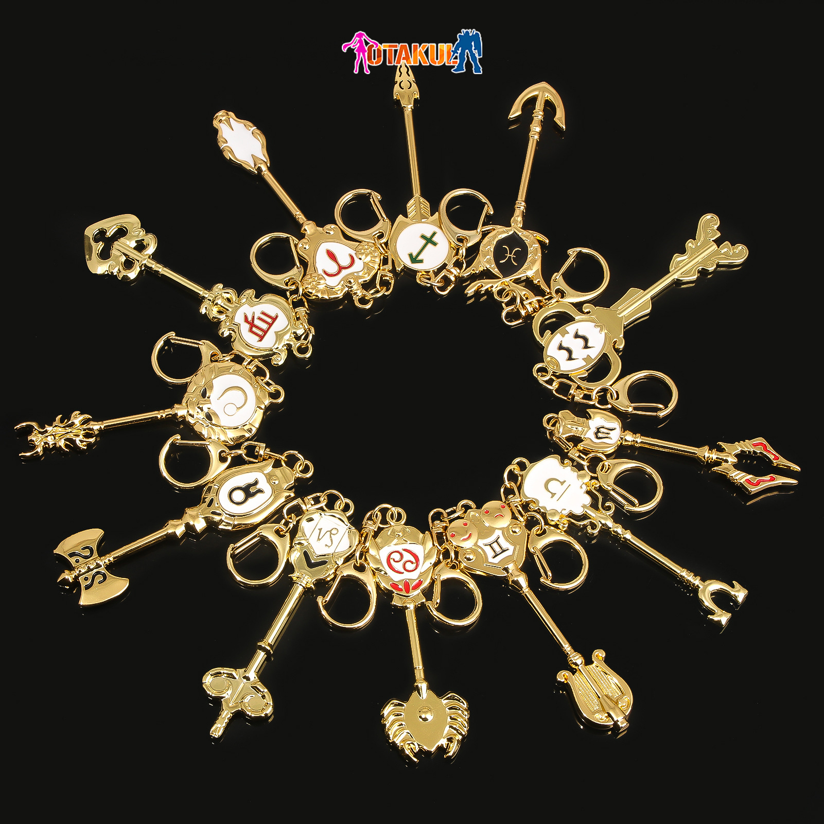 Móc Khóa 12 Cung Hoàng Đạo 9Cm - Khoá Fairy Tail Lớn 9Cm Lẻ