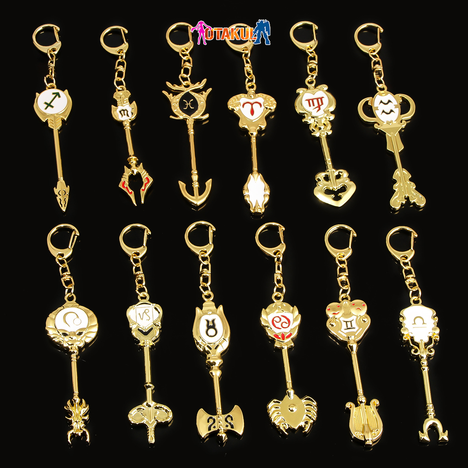 Móc Khóa 12 Cung Hoàng Đạo 9Cm - Khoá Fairy Tail Lớn 9Cm Lẻ