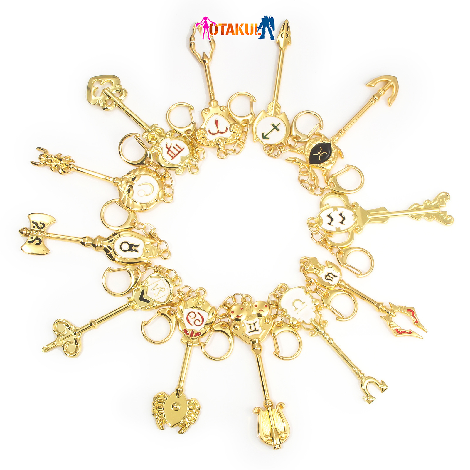 Móc Khóa 12 Cung Hoàng Đạo 9Cm - Khoá Fairy Tail Lớn 9Cm Lẻ