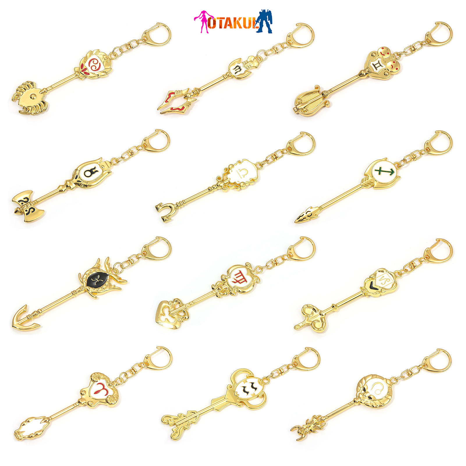 Móc Khóa 12 Cung Hoàng Đạo 9Cm - Khoá Fairy Tail Lớn 9Cm Lẻ