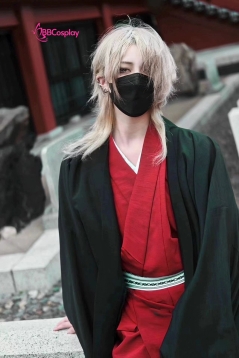 Trang Phục Nam Nhật Bản Nagagi Đỏ Kèm Khoác Xanh Đen - HÀNG SHOP MAY