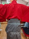 Trang Phục Samurai Áo Đỏ Quần Đen Sọc Trắng - HÀNG SHOP MAY