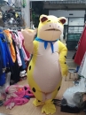 Mascot Ếch Vàng Bơm Hơi Liền Thân - Vải Nhung