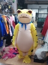 Mascot Ếch Vàng Bơm Hơi Liền Thân - Vải Nhung