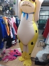 Mascot Ếch Vàng Bơm Hơi Liền Thân - Vải Nhung
