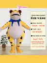 Mascot Ếch Vàng Bơm Hơi Liền Thân - Vải Nhung