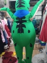 Mascot Ếch Xanh Bơm Hơi Liền Thân - Vải Nhung