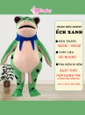 Mascot Ếch Xanh Bơm Hơi Liền Thân - Vải Nhung