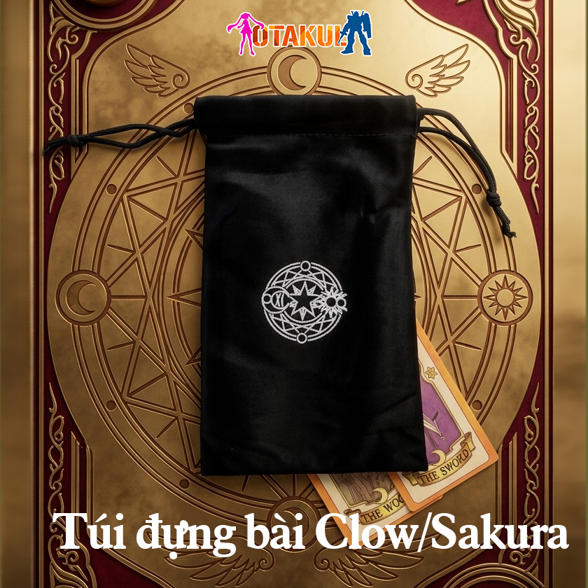 (HOT) Combo Túi Đựng Bài Sakura - Bài Clow - Phù Hợp Kích Thước Chuẩn Lá Bài - Hàng Độc Quyền