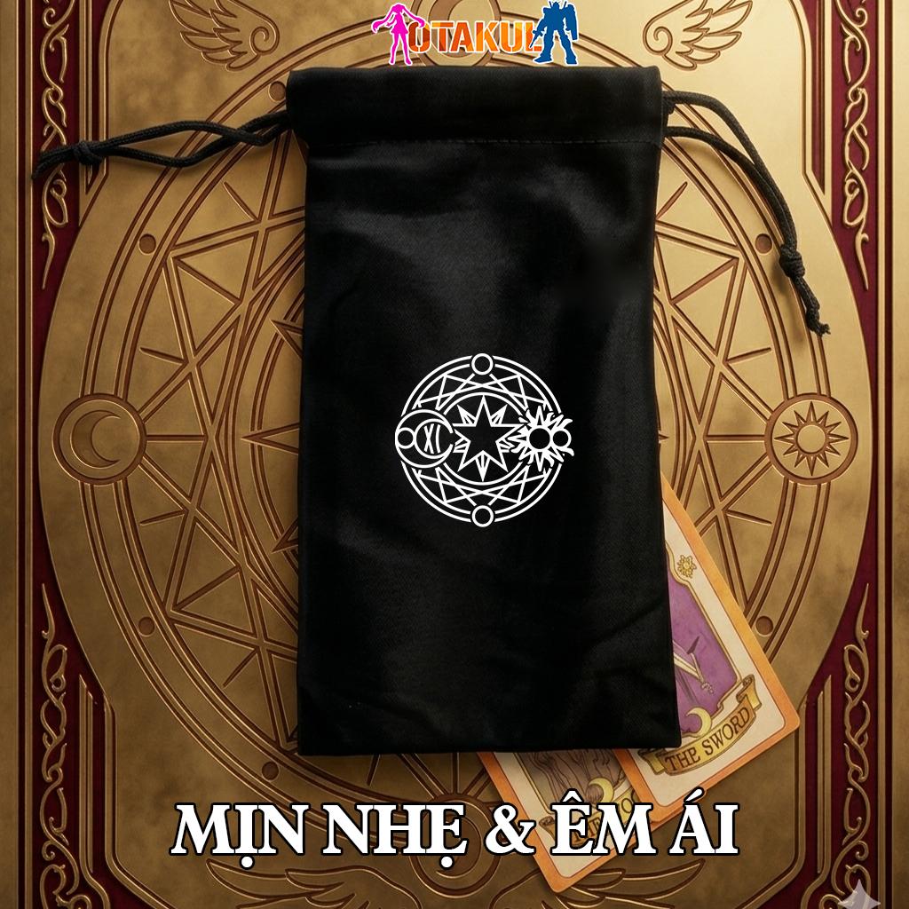 (HOT) Combo Túi Đựng Bài Sakura - Bài Clow - Phù Hợp Kích Thước Chuẩn Lá Bài - Hàng Độc Quyền