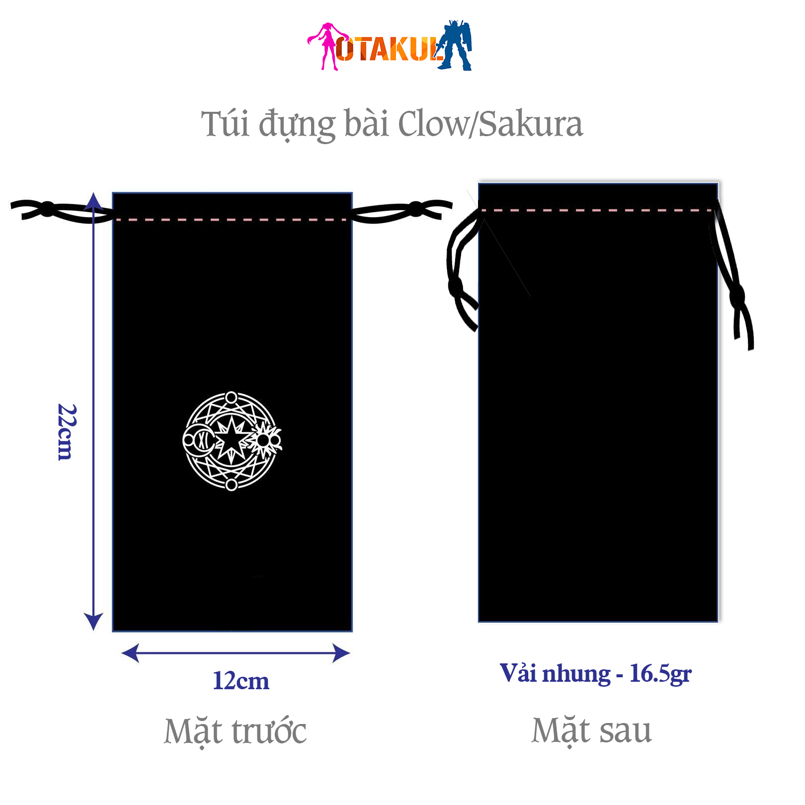 (HOT) Combo Túi Đựng Bài Sakura - Bài Clow - Phù Hợp Kích Thước Chuẩn Lá Bài - Hàng Độc Quyền