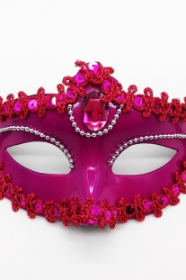 Mặt Nạ Nửa Mặt Đính Hột - Màu Hồng Tím