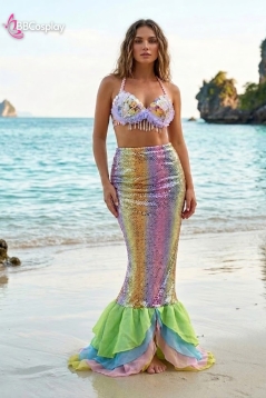 Trang Phục Nàng Tiên Cá Ngũ Sắc - Áo Vỏ Sò Ngọc Trai