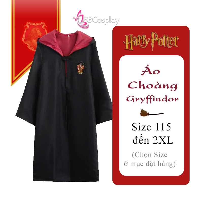 Set Trang Phục Và Phụ Kiện Harry Potter - Nhà Gryffindor - Màu Đỏ