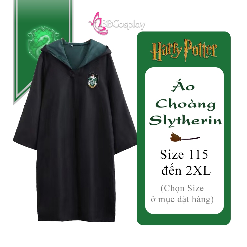 Set Trang Phục Và Phụ Kiện Harry Potter - Nhà Slytherin - Màu Xanh Lá