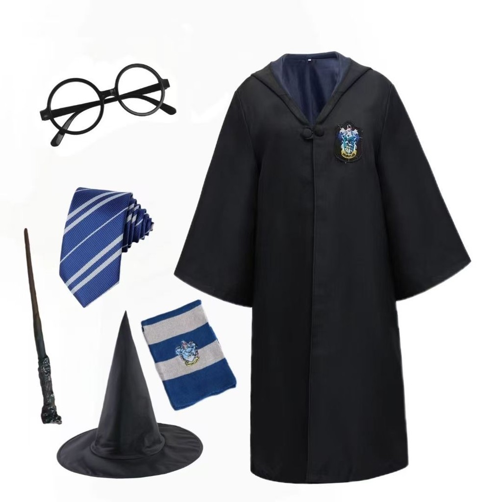 Set Trang Phục Và Phụ Kiện Harry Potter - Nhà Ravenclaw - Màu Xanh Dương
