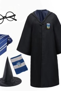 Set Trang Phục Và Phụ Kiện Harry Potter - Nhà Ravenclaw - Màu Xanh Dương