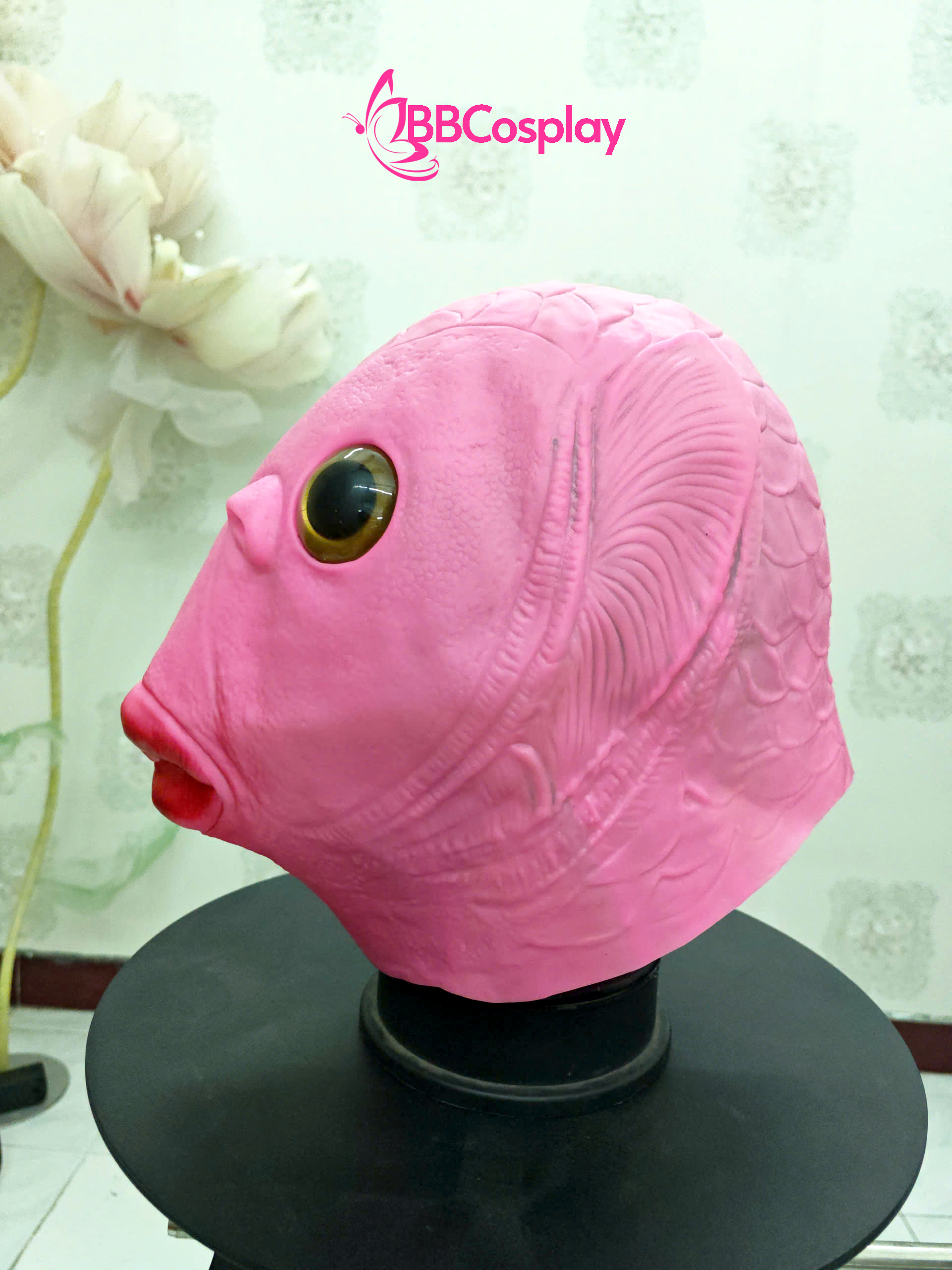 Mặt Nạ Cá Silicon - Mặt Nạ Cá Hồng Môi Đỏ