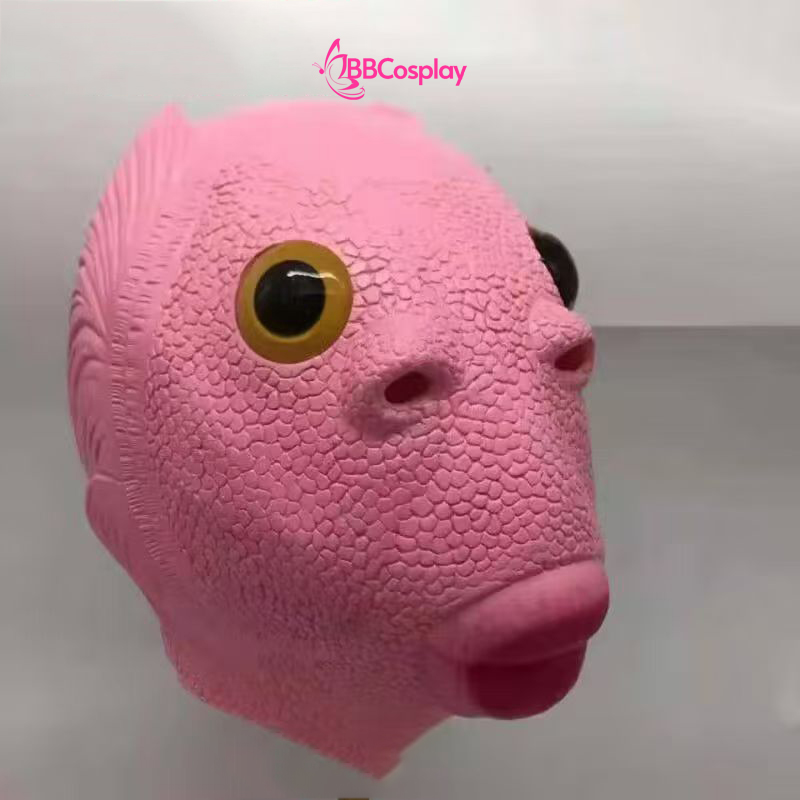 Mặt Nạ Cá Silicon - Mặt Nạ Cá Hồng Môi Đỏ