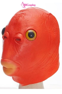 Mặt Nạ Cá Silicon - Mặt Nạ Cá Đỏ Môi Vàng