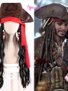 Nón Cướp Biển Kèm Tóc Giả Phong Cách Jack Sparrow