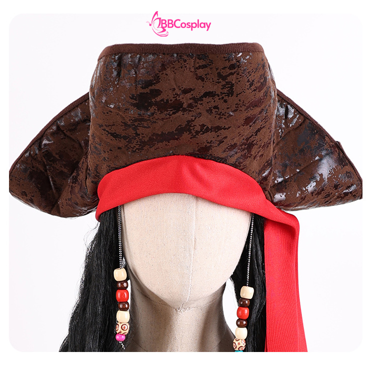 Nón Cướp Biển Kèm Tóc Giả Phong Cách Jack Sparrow