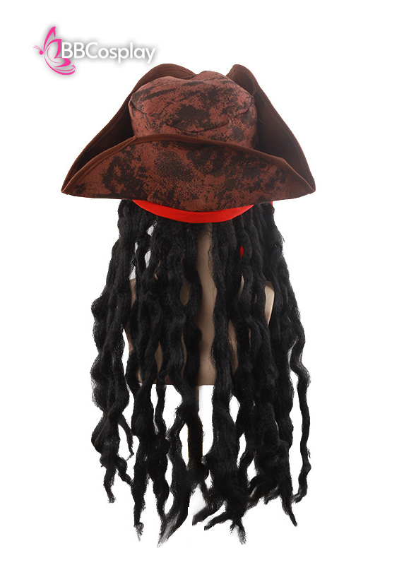 Nón Cướp Biển Kèm Tóc Giả Phong Cách Jack Sparrow