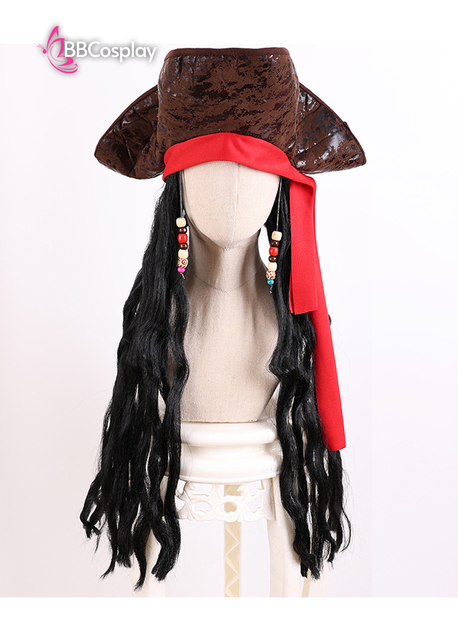 Nón Cướp Biển Kèm Tóc Giả Phong Cách Jack Sparrow