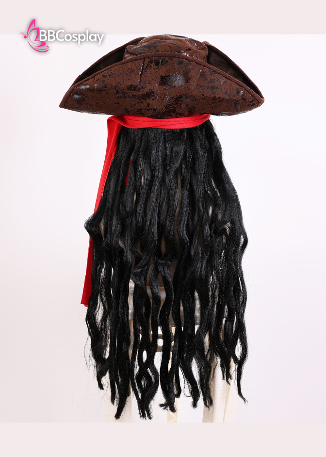 Nón Cướp Biển Kèm Tóc Giả Phong Cách Jack Sparrow
