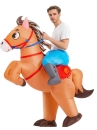 Mascot Ngựa Cưỡi Lucky Lucke - Ngựa Nâu Bơm Hơi
