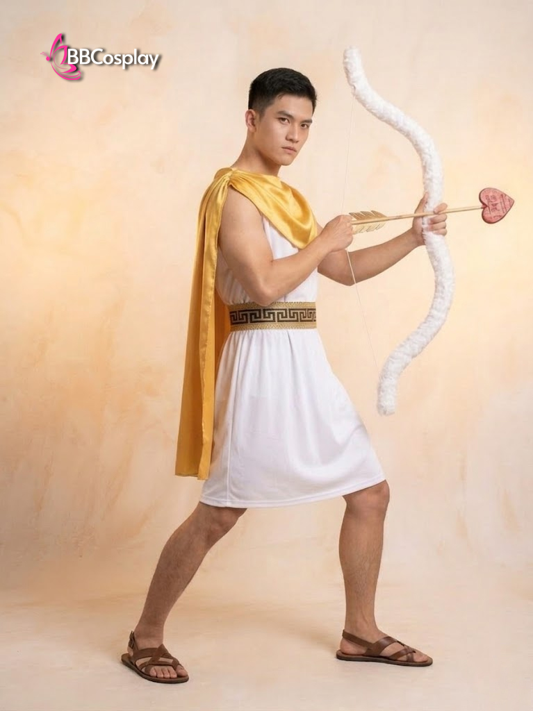Trang Phục Thần Cupid Choàng Vàng