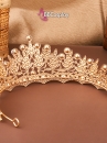 Vương Miện Tiara Hoạ Tiết Lá Và Ngọc Trai